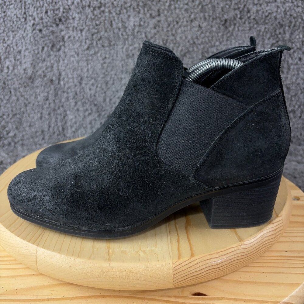 Rockport Danii Leather Chelsea Boots Womens Size 9 Black Slip On Ankle Booties
